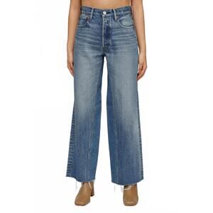 NEW MOUSSY riverview wide straight jean in blue